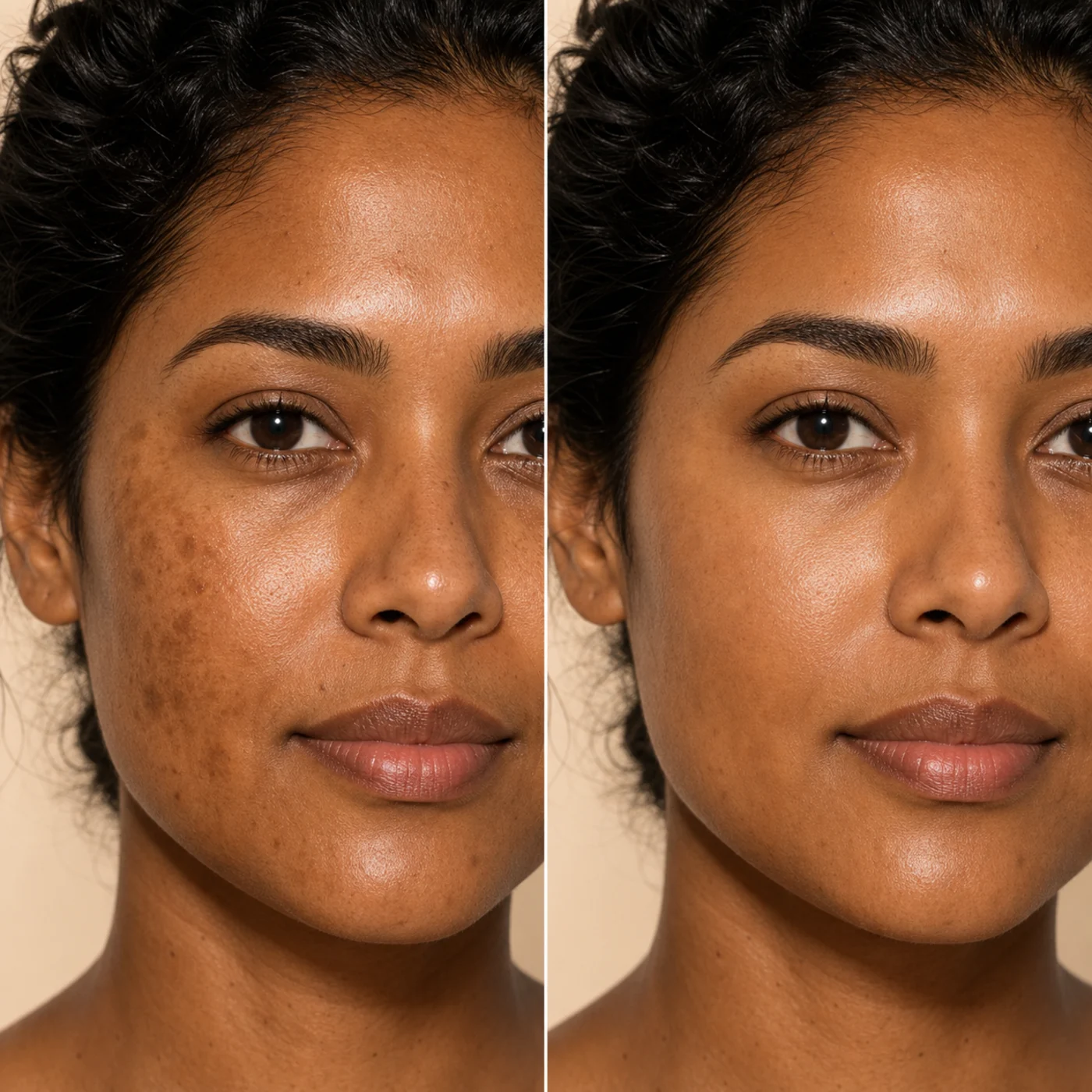 Vorher / Hautziel* als Anwendungsfall für Pure Bright C10 Serum